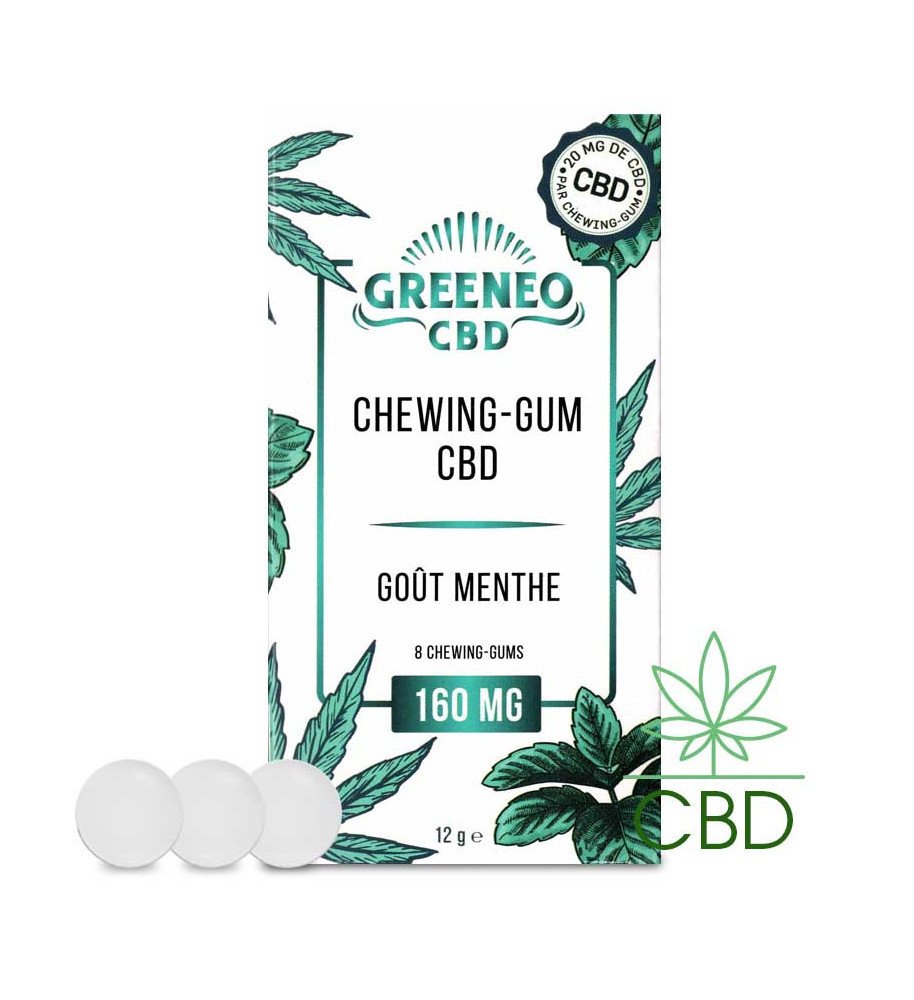 Chewing-Gums CBD Menthe Greeneo