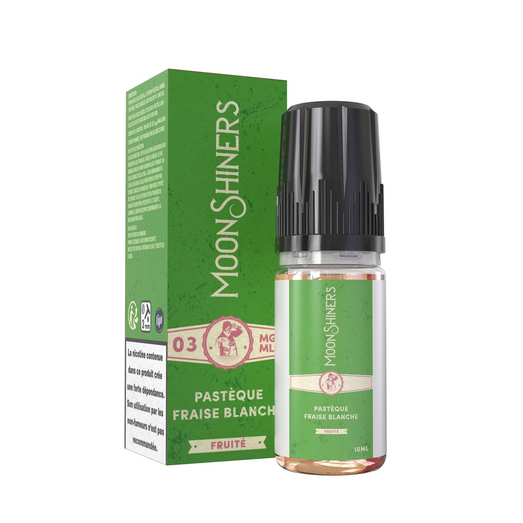 [004596-8575] Pastèque Fraise Blanche 10ml - Moonshiners (3mg/ml)