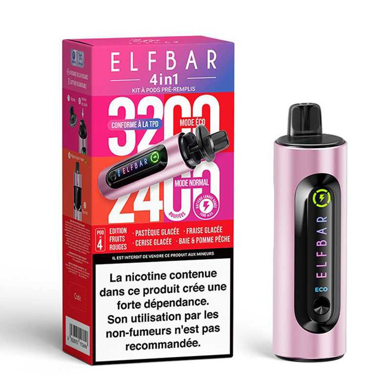 [004827-8853] Puff rechargeable EB 4en1 - Elfbar (Fruits Rouges)