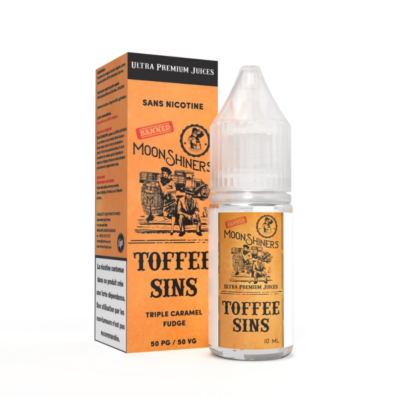 [003502-6677] Toffee Sins 10ml - Moonshiners (0mg/ml)